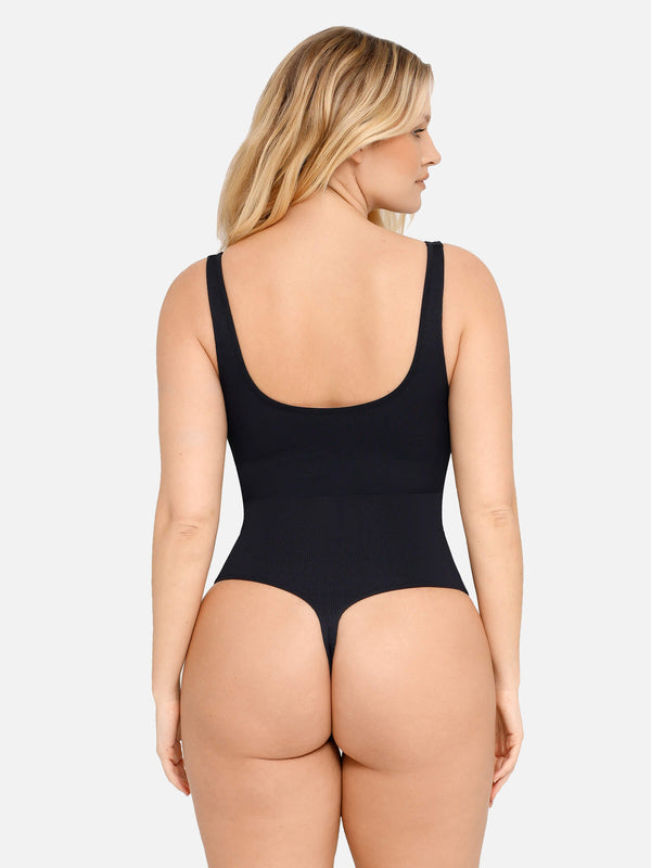 Body String à Col V Ribbled