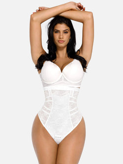 String Sculptant en Dentelle Taille Haute