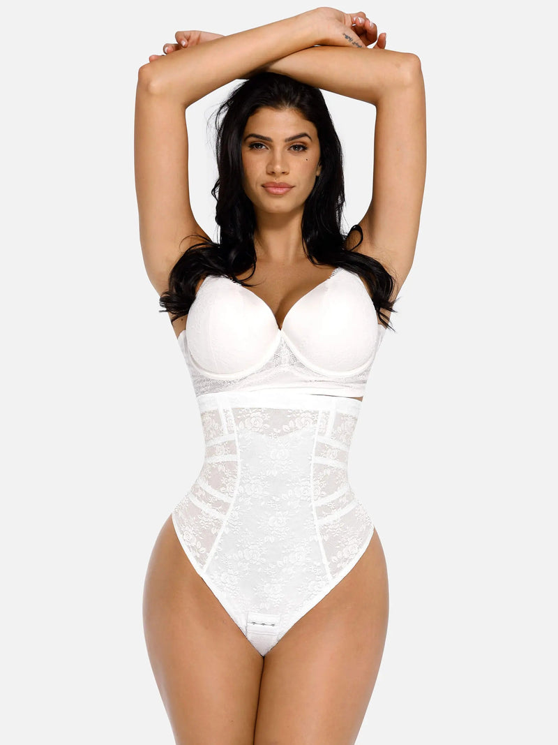 String Sculptant en Dentelle Taille Haute