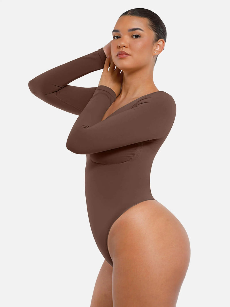 Body sans couture à manches longues
