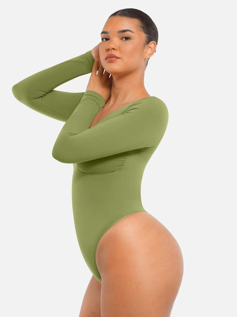 Body sans couture à manches longues