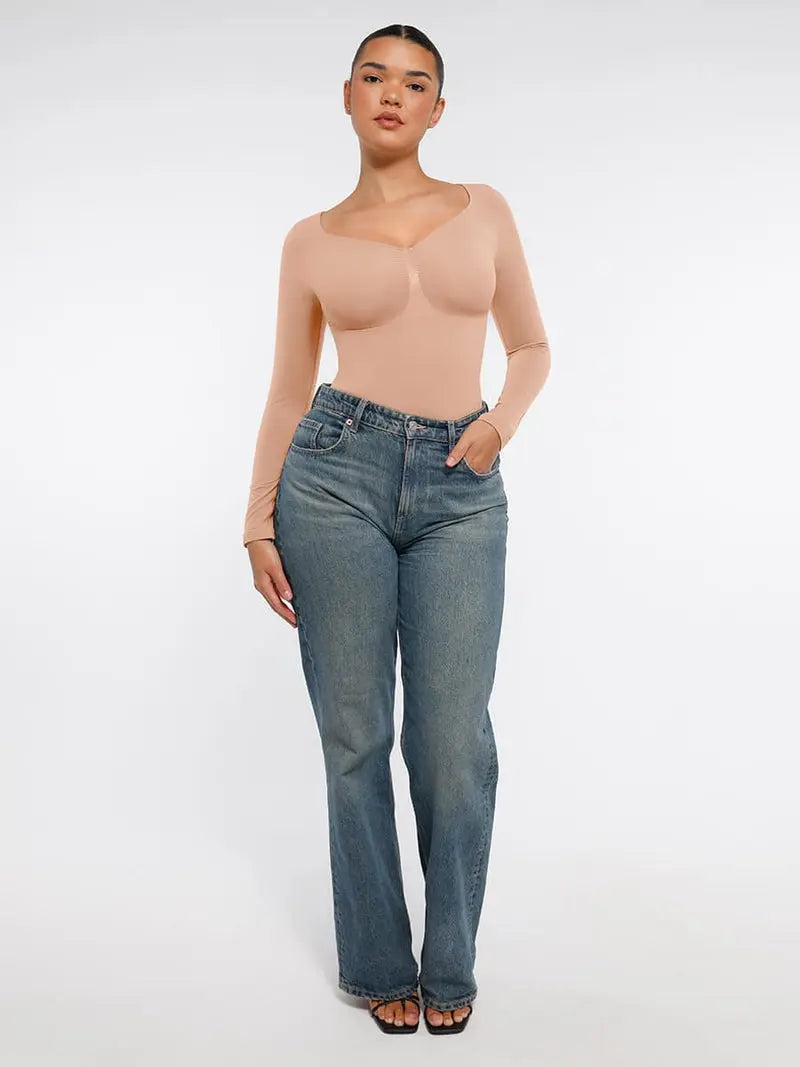 Body sans couture à manches longues