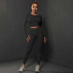 Chemise et Leggings Sans Couture | Ensemble