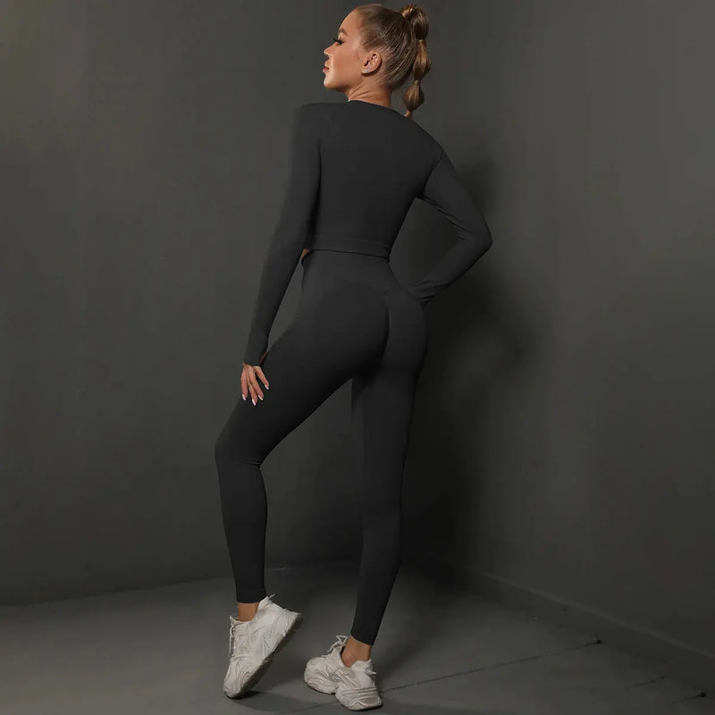 Chemise et Leggings Sans Couture | Ensemble