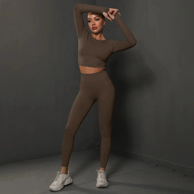 Chemise et Leggings Sans Couture | Ensemble