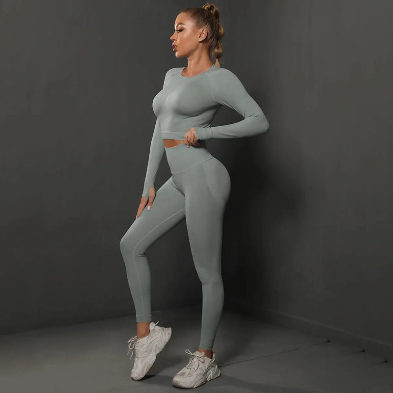Chemise et Leggings Sans Couture | Ensemble