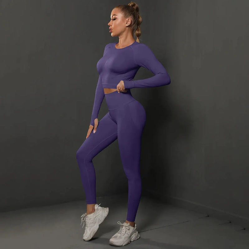 Chemise et Leggings Sans Couture | Ensemble
