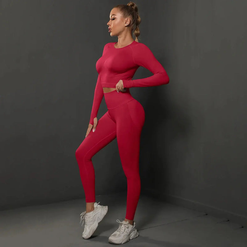 Chemise et Leggings Sans Couture | Ensemble