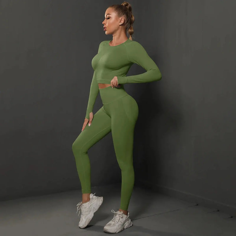 Chemise et Leggings Sans Couture | Ensemble