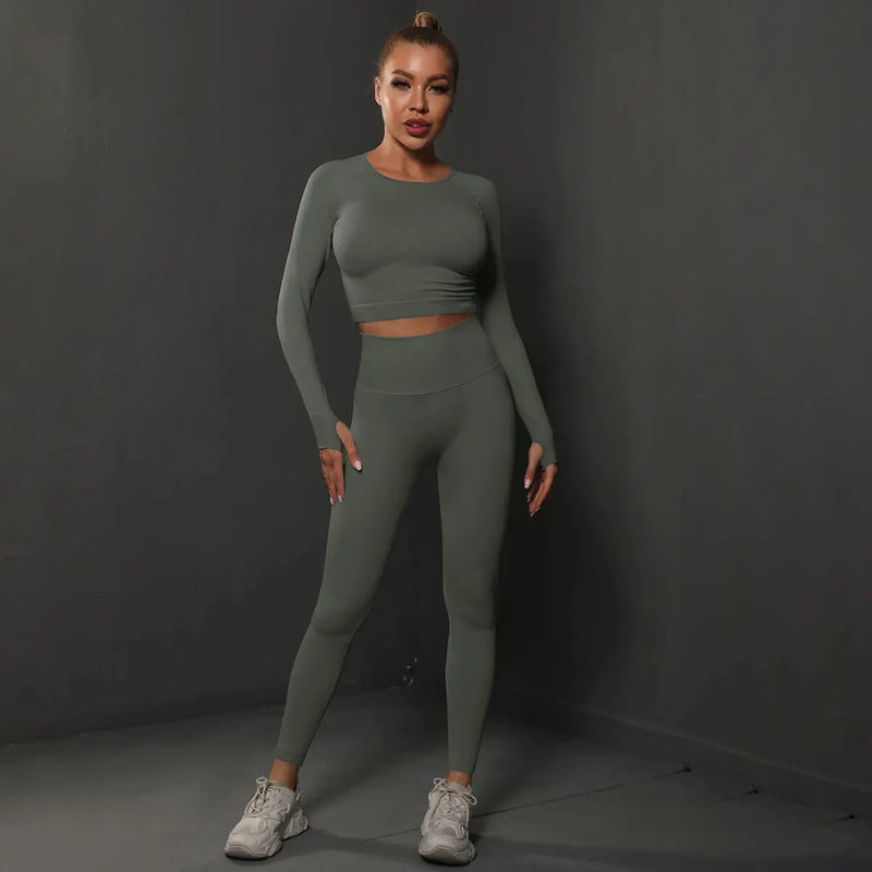 Chemise et Leggings Sans Couture | Ensemble