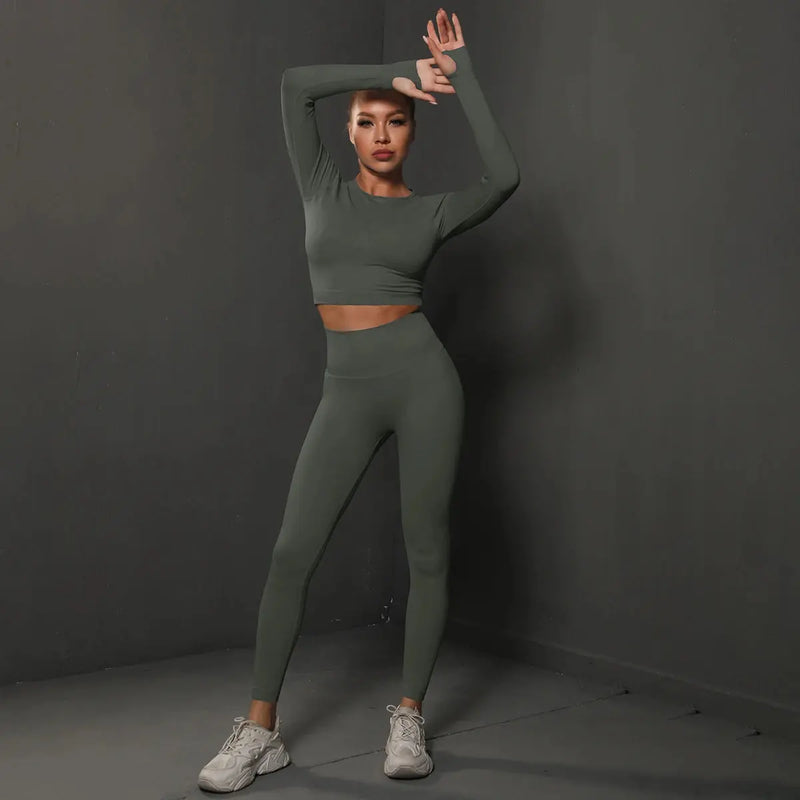 Chemise et Leggings Sans Couture | Ensemble