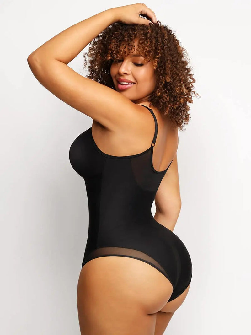 Body en Maille à Col V Profond