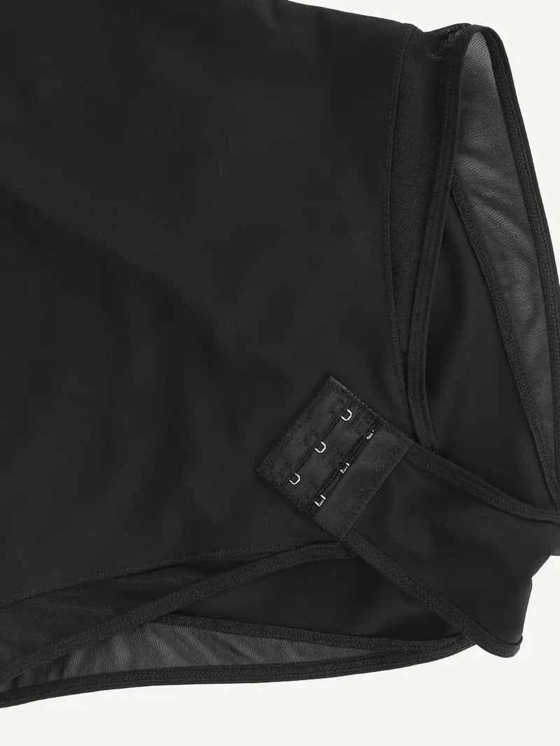 Body en Maille à Col V Profond