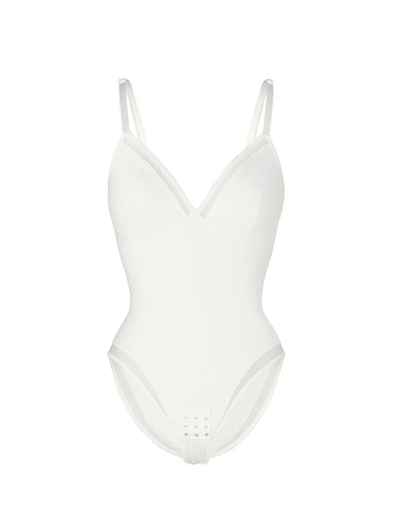 Body en Maille à Col V Profond